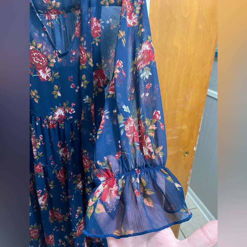 Forever 21 Floral Tiered Dress Women’s Small - Picture 7 of 10